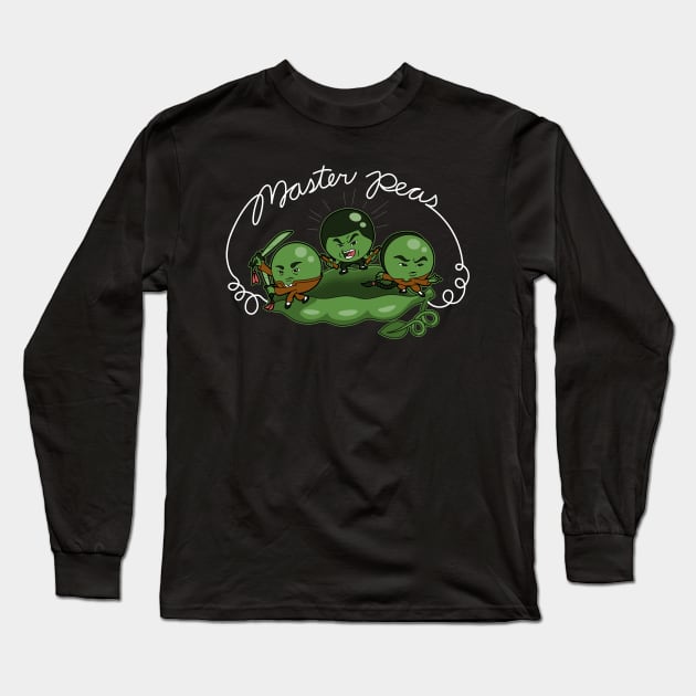 Cute Kung-fu Masters Bruce Lee Ip Man  Wong Fei Hong Vegan Peas Cute Martial Arts Masters Cartoon Long Sleeve T-Shirt by BoggsNicolas